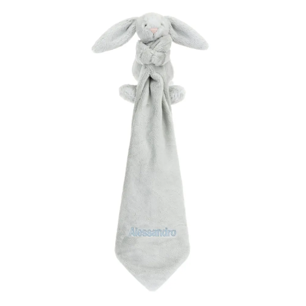 Jellycat Personalised Bashful Silver Bunny Soother