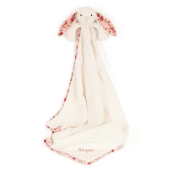Jellycat Personalised Blossom Cream Bunny 'Berry' Blankie