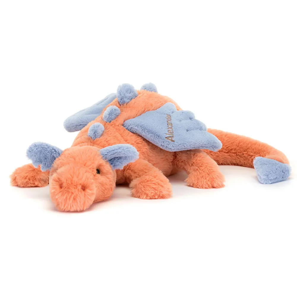 Jellycat Personalised Persimmon Dragon Huge