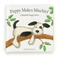 Jellycat Puppy Makes Mischief Book and Bashful Puppy Medium