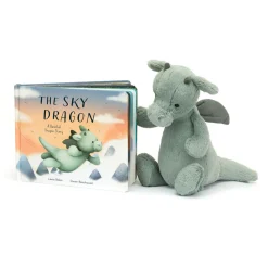 Jellycat The Sky Dragon Book and Bashful Dragon Medium