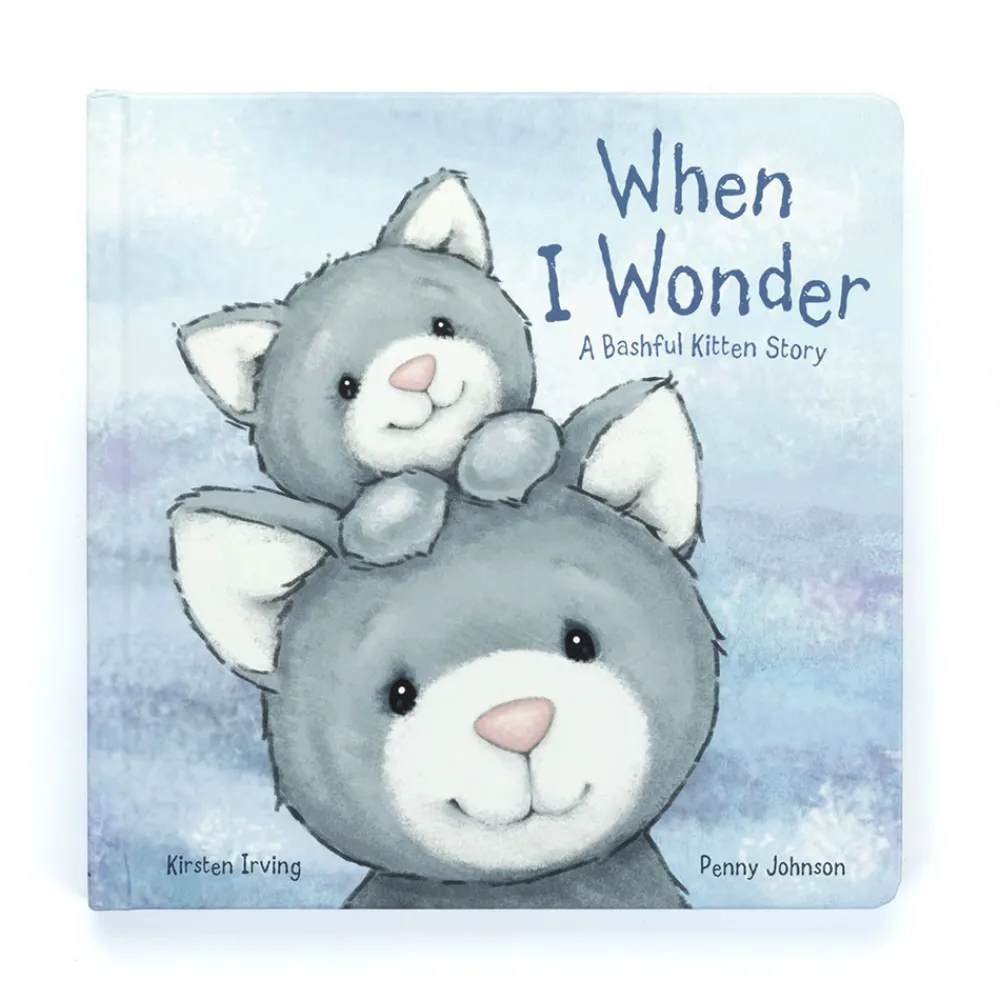 Jellycat When I Wonder Book and Bashful Grey Kitty Medium